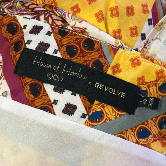 House of Harlow xREVOLVE Caterina Skirt in Patchwork Multi - Picture 10 of 12